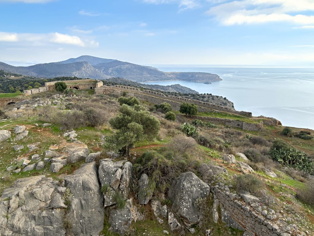 Paesaggio collinare di Nafplio, Grecia