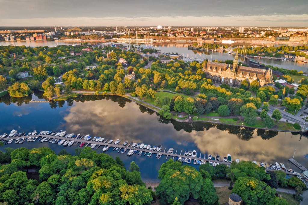 Vista aerea del Royal National City Park a Stoccolma