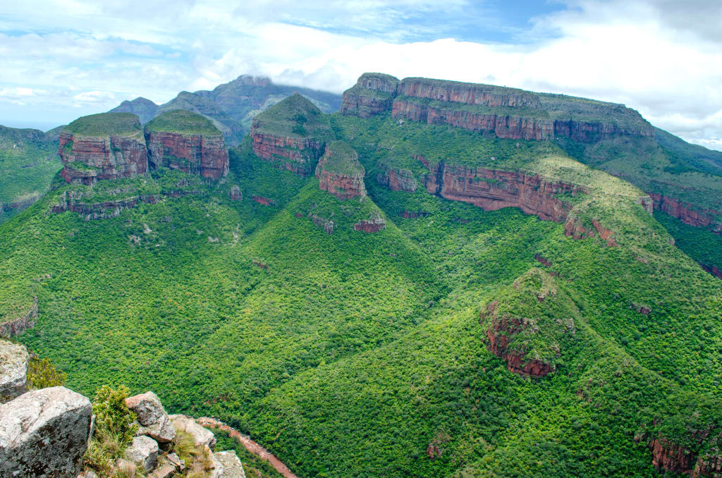 Montagne e vallate del Blyde River Canyon, Sudafrica paesaggio