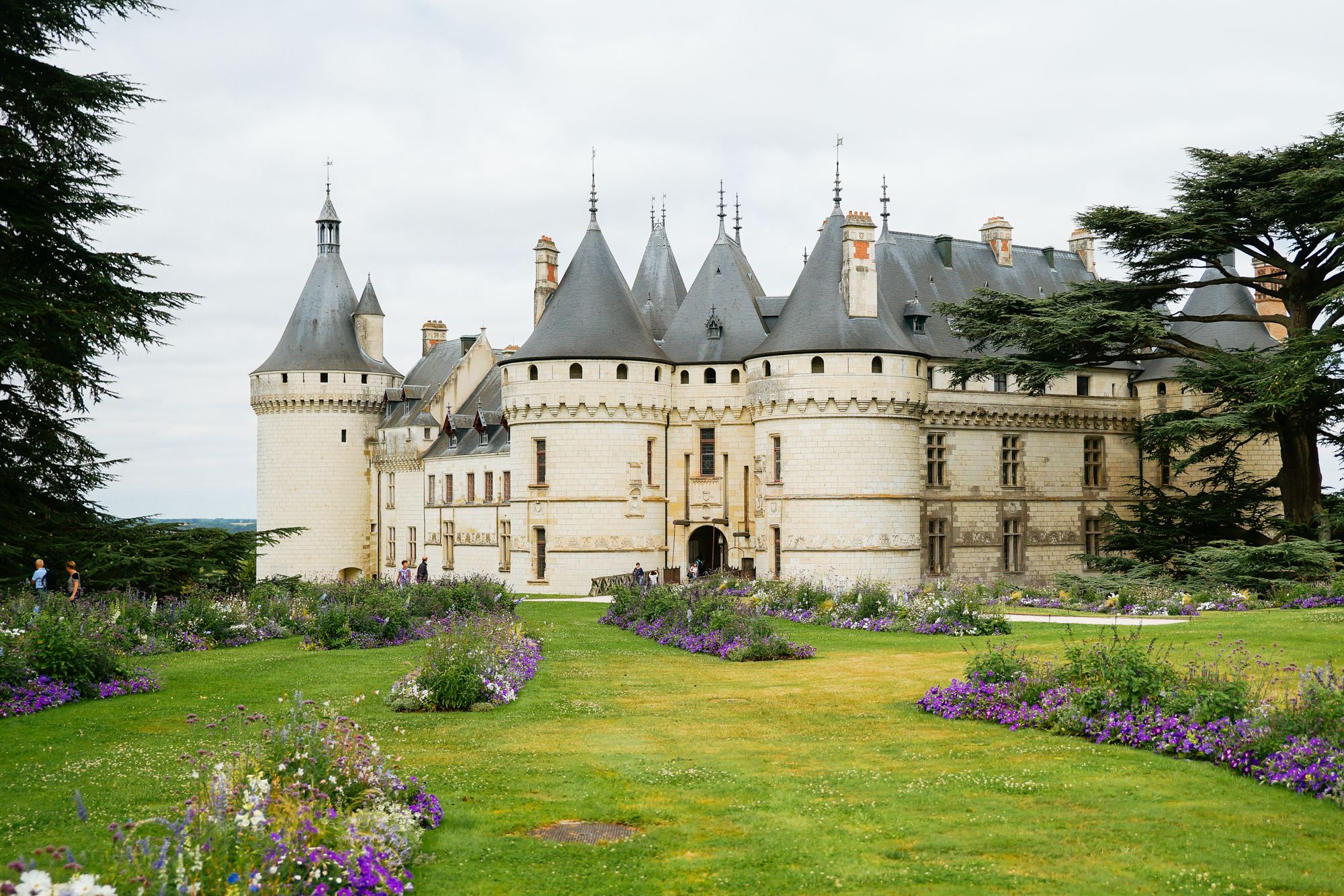 View of Villandry Castle and its flower gardens, Loire Valley, France.