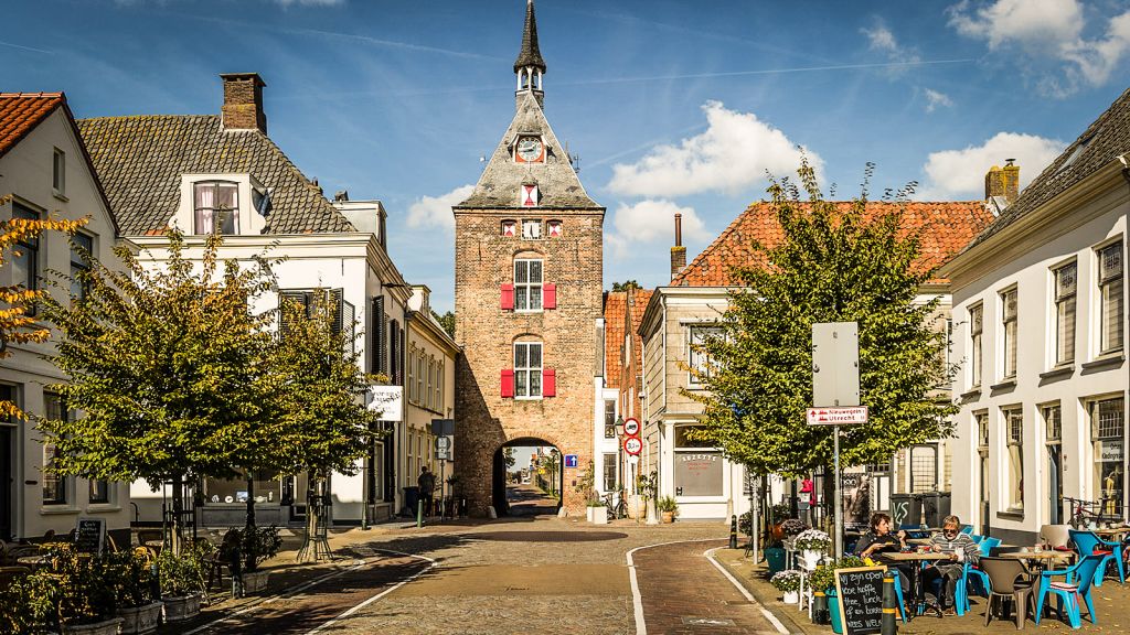Historic square in Alkmaar with old houses and traditional atmosphere