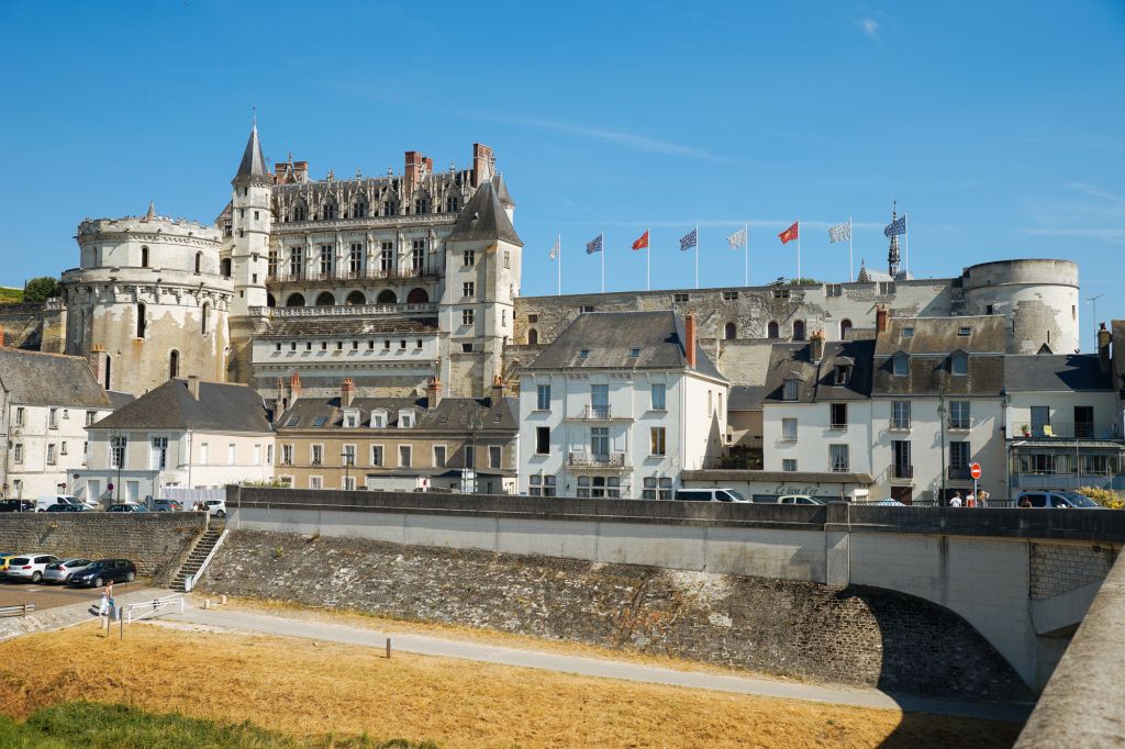 Vista sul Castello di Amboise, Francia, tour dei castelli della Loira