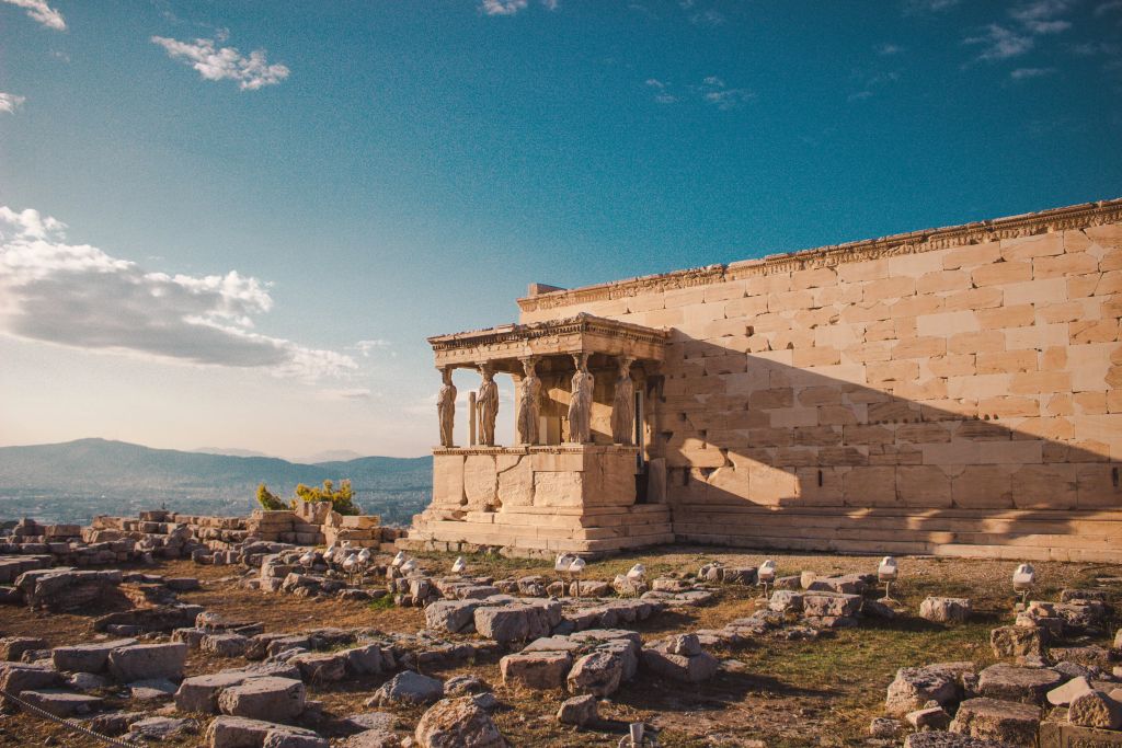 Vista dell'Acropoli di Atene, Grecia.