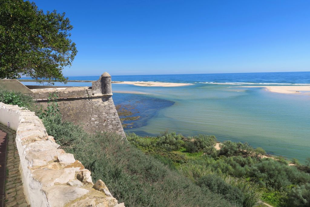 Fortezza di Sagres, Algarve, Portogallo, che si affaccia sull'oceano Atlantico.