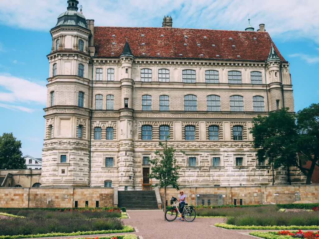 Castello di Güstrow, edificio rinascimentale lungo la rotta per il Mar Baltico.