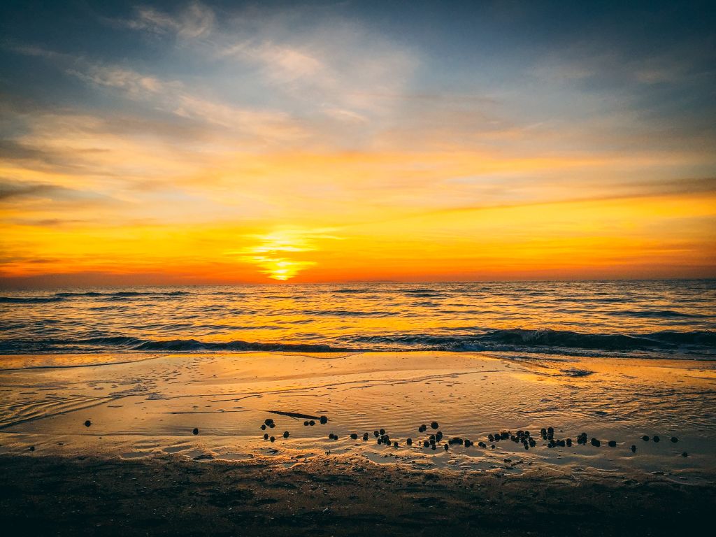 Spiaggia al tramonto, Costa degli Etruschi