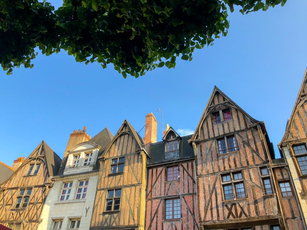 Edifici storici in pietra con tetto spiovente, Castelli della Loira.