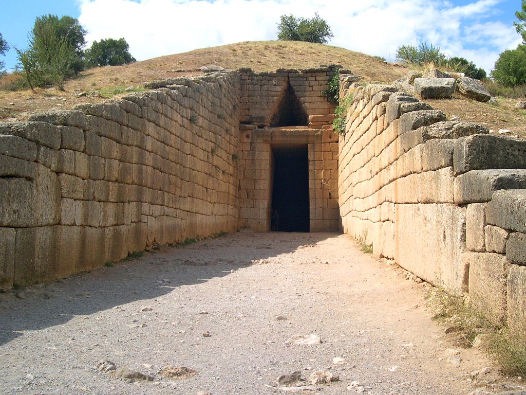 Tomba di Agamennone, il Tesoro di Atreo a Micene, struttura monumentale a tholos