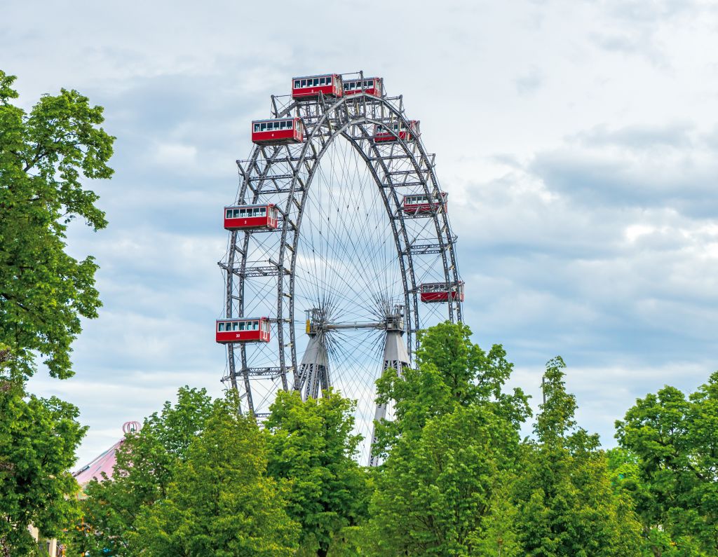 Ruota panoramica del Prater a Vienna, tappa della Ciclabile del Danubio.