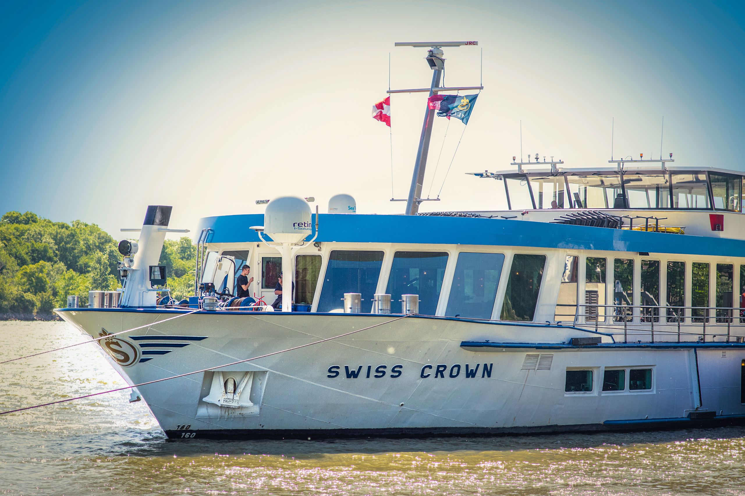 Nave da crociera fluviale "Swiss Crown" sul Danubio, Austria