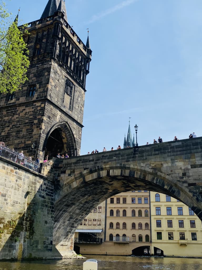 Torre del Ponte della Città Vecchia e Ponte Carlo sul Moldava visti da Malá Strana, Praga