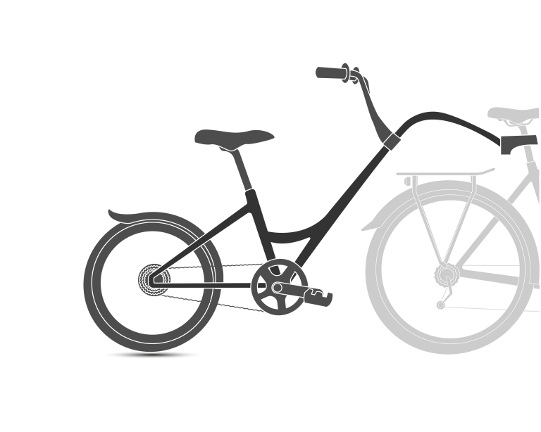 Cammellino, ruota da 20'', accessorio per bimbi da collegare a una bici adulto unisex
