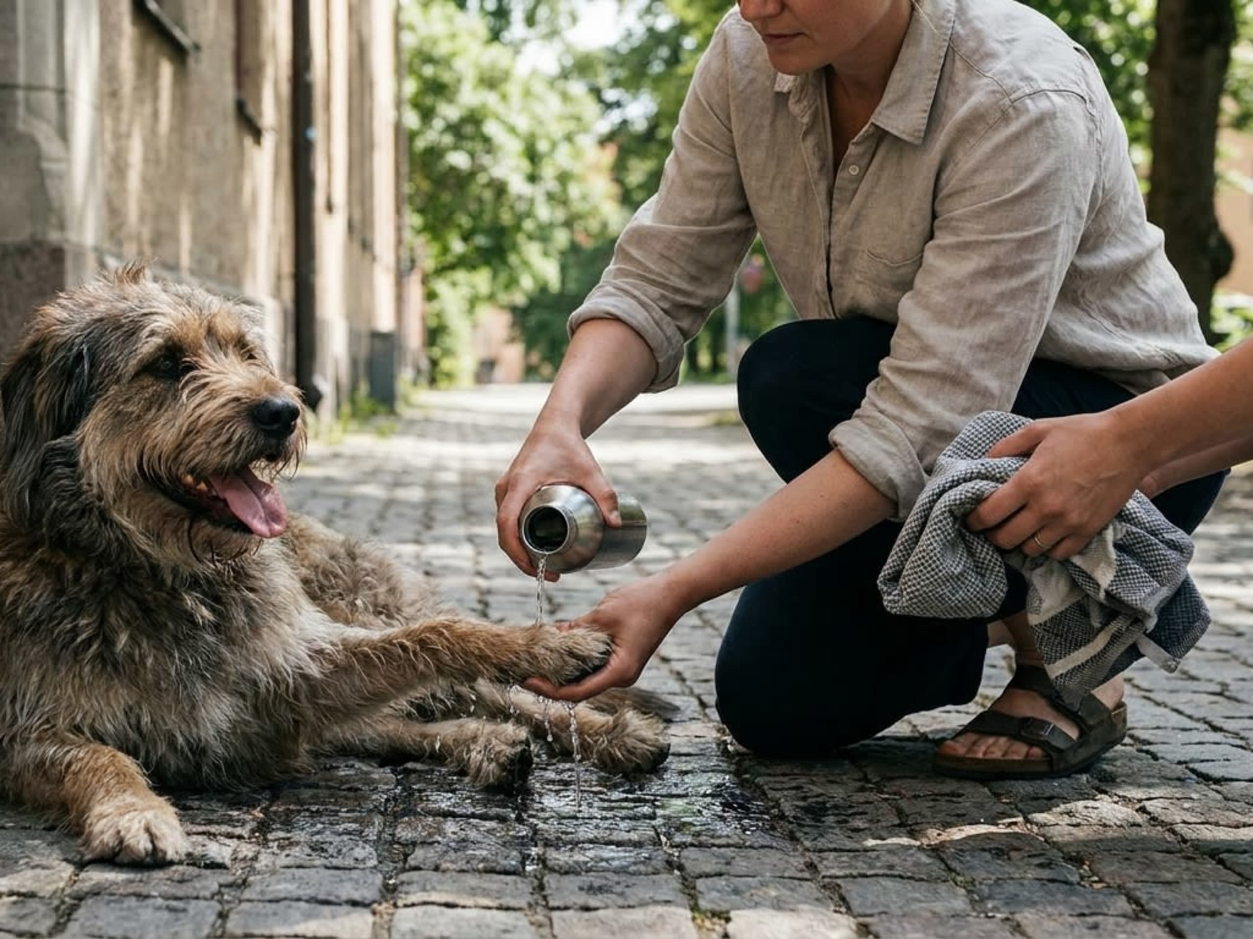 Där går gränsen mellan en varm hund och misstänkt överhettning