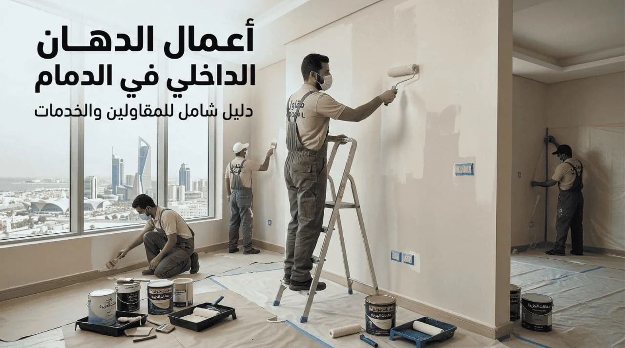 أعمال الدهان الداخلي في الدمام: خطوات التنفيذ الاحترافي من التحضير إلى التسليم