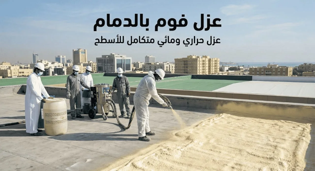 عوازل أسطح الدمام: الفرق بين العزل المائي والحراري ومتى تحتاج عزل فوم