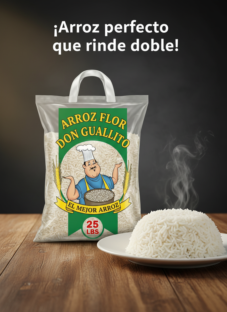 Golden rice grains hanging from a lush, green rice plant, with the stalks curving under the weight of the ripe seeds. The background is softly blurred to emphasize the freshness and vitality of the plant.