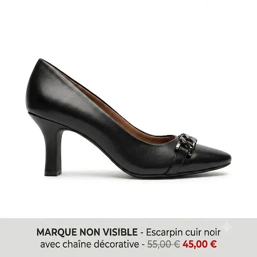 Escarpin noir — Chaussures Hervé
