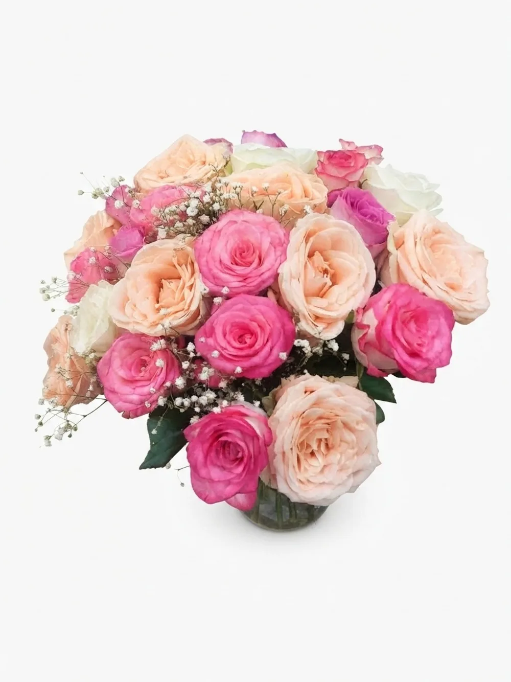 Bouquet de roses pastel