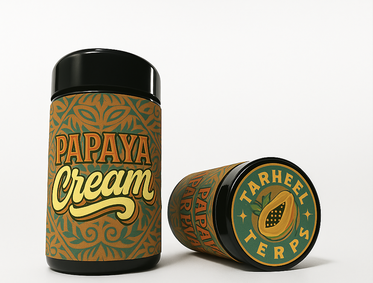 Myron jar labels — local product packaging