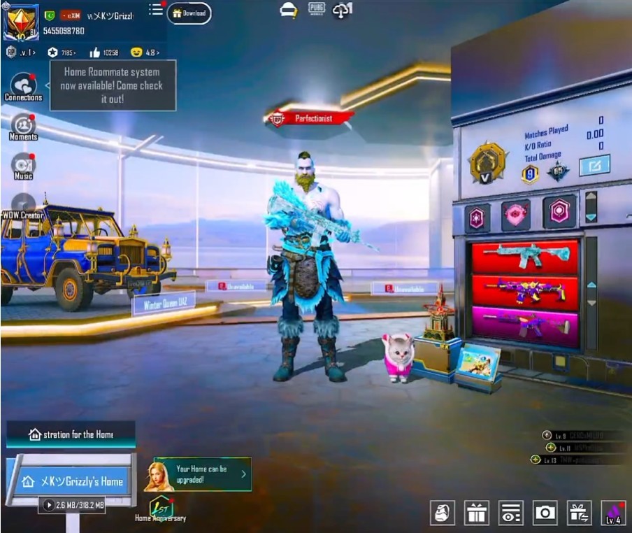 Mythic Fashion 106 | Ultimate 01 | Lv.81 High | Arctic Conqueror | M416 M762 AKM Combo | 28x Gunlab | 4 Maxed + 5 Kill Msg | Glacier M416 Max | S2 Clown Mask