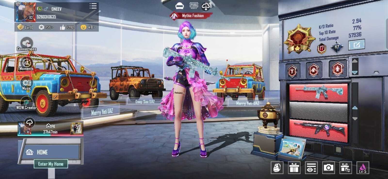 LVL 83 PUBG MOBILE GOD ACCOUNT | MAX M416 GLACIER LEVEL 7 | 3 X-SUITS | 20 MYTHIC SETS | 3.2M POPULARITY | CLEAN HWIDFULL ACCESS