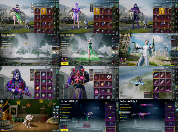 FIORE X-SUIT ⭐⭐⭐⭐ 🎭 M416 FOOL + 🦎 LIZARD COMBO 💥 18 KILL MSG ACCOUNT 🐍 SERPENGLEAM ULTIMATE SET 🎭 FULL FOOL SET 🎩 MYTHIC HELMETS / 🎒 BACKPACK 🔐 SECURE