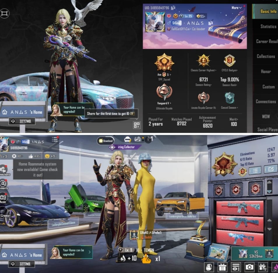 5 (XSUITS) 126 MYTHICS RARE MUMMY SETS 64 COLLECTION LEVEL 16 ULTIMATES 46x GUN LAB 6 SUPAR CARS 12 GILT 1200+UC EMAIL LOGIN+3RD MAIL