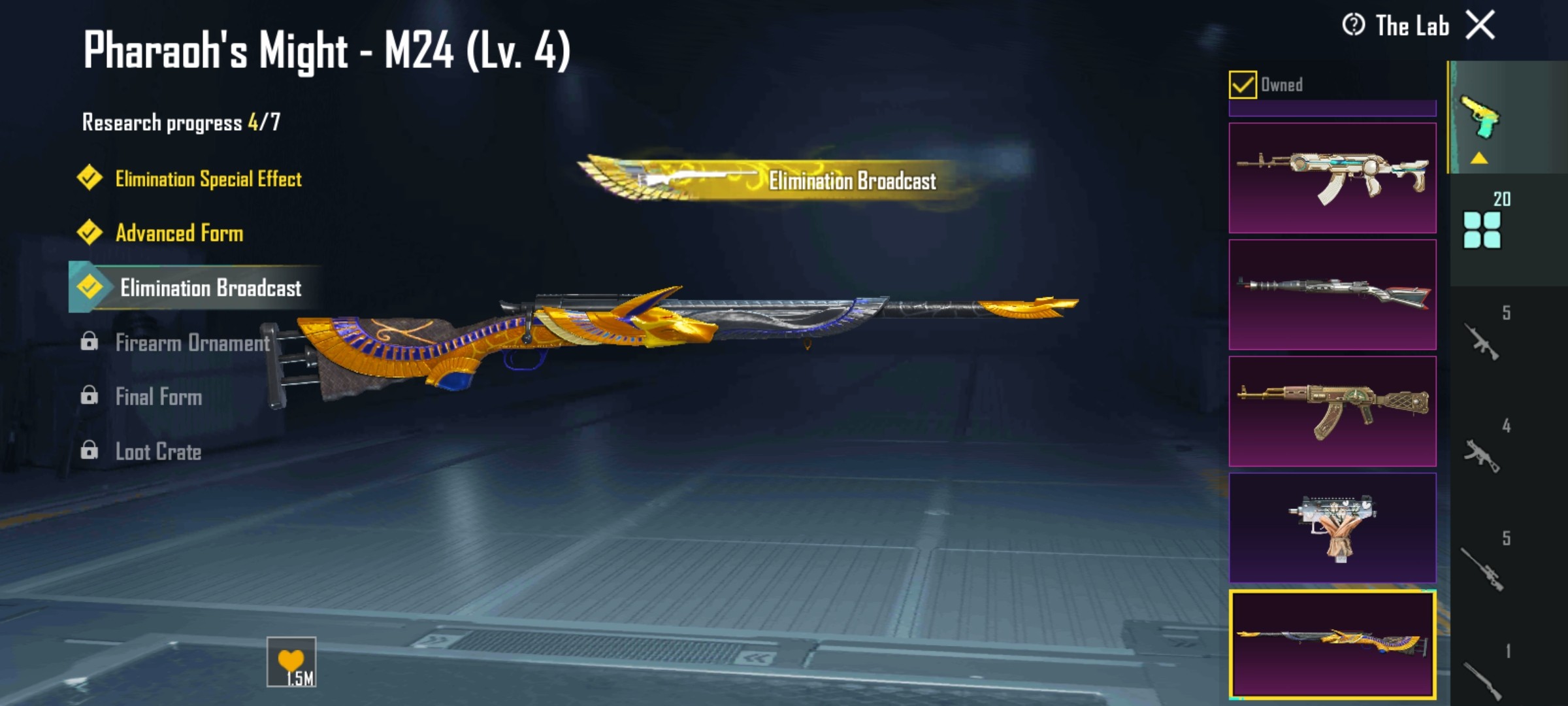 iOS AndroidLevel80 M24 Pharaoh Kill Massage Akm Codebreaker Kill 20 Upgrade Gun Full Items Skin Elite pass High Code316