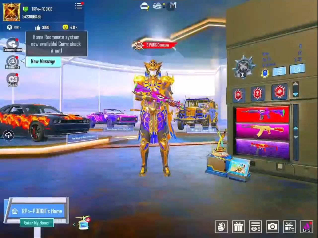 84 Mythics👑 | G Pharaoh Max⚱️ | M416 Fool Max + 16x Labs 🔫 | AKM x M762 Combo🔥 | Hellfire Dodge + Rare Dacias🚗 | S4 Hair + 1.06M+ Pop💖 | Loaded Inv.🎒
