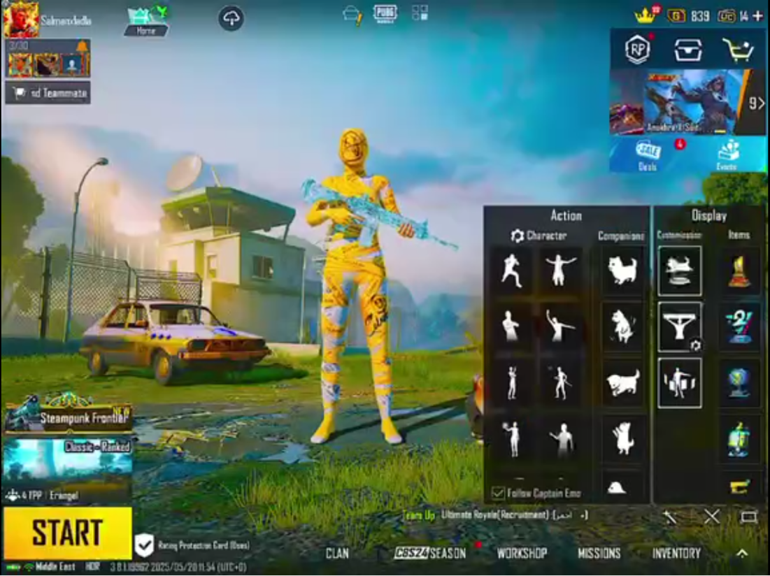 89 Mythic 🔹 2x Ultimates 🔹 28x Lab Guns (M416 Glacier Max, AKM Codbreakr L4) 🔹 3x Max + 4x Kill Msg 🔹 Conqueror Titles 🔹 700K+ Pop – FPUBG68