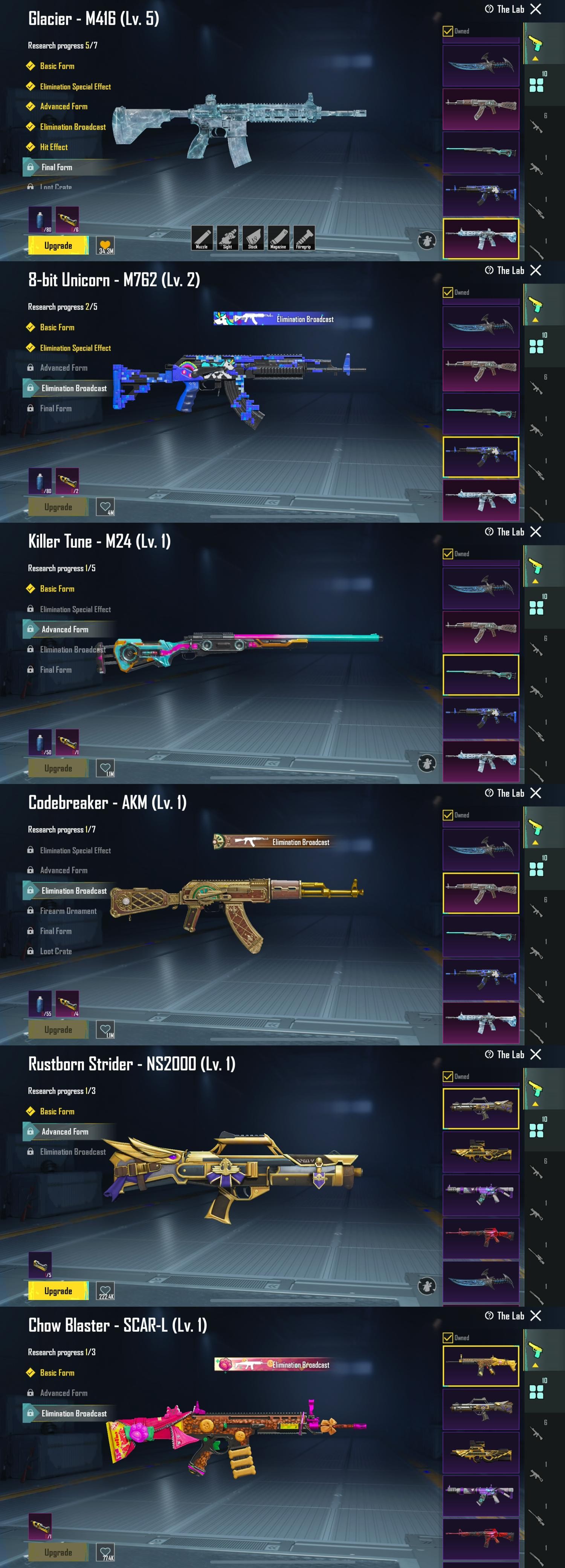 LVL 68 🔹 28 MYTHICS 🔹 GLACIER L5 🔹 10 GUN LABS 🔹 M416 AKM XM762 COMBO 🔹 RENAME CARD 🔹 MYTHIC EMBLEM 🔹 FULL ACCESS – Z188