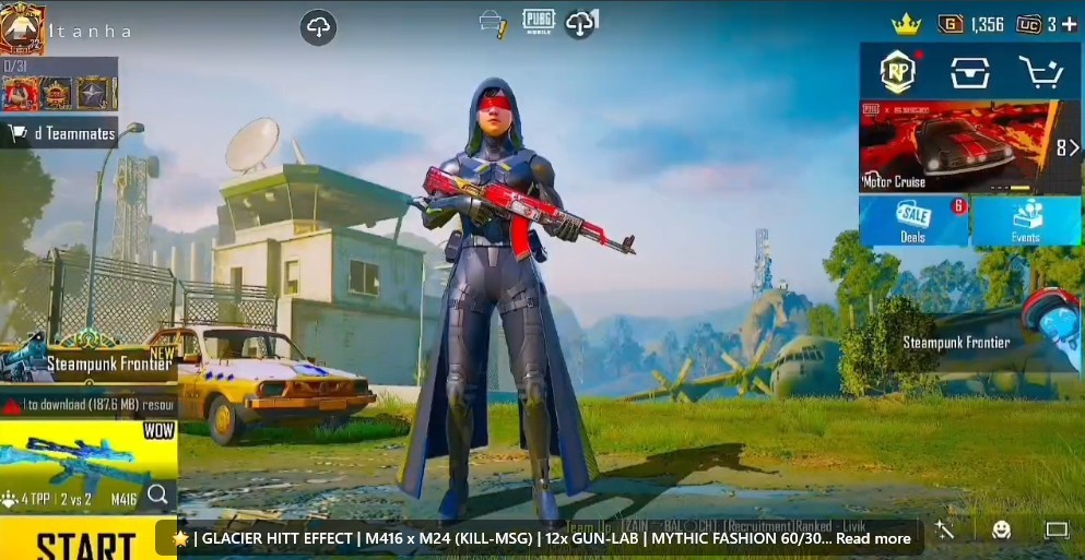 M416 x M24 Kill Msg Combo | Glacier Hit Effect | 12x Gunlab | 6x Extra Mythics | Mythic Fashion 60/300 | Loaded Inventory | Extra Emotes