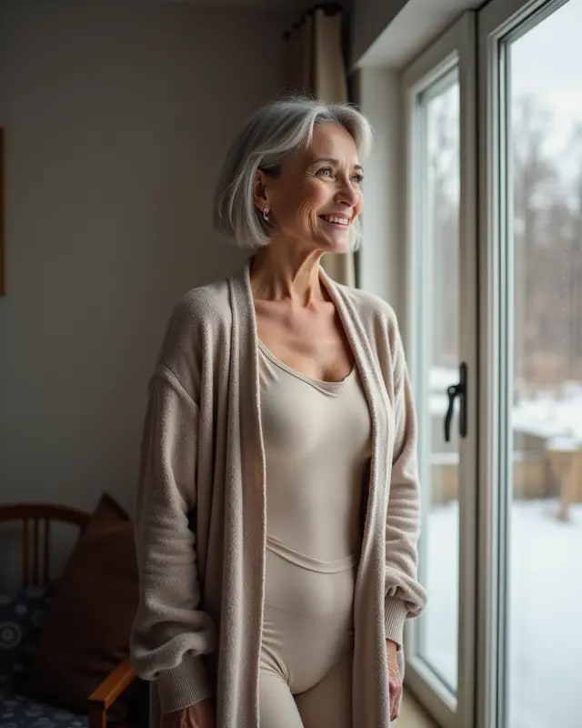 Thermal underwear for women over 60 in Canada, staying warm indoors during winter