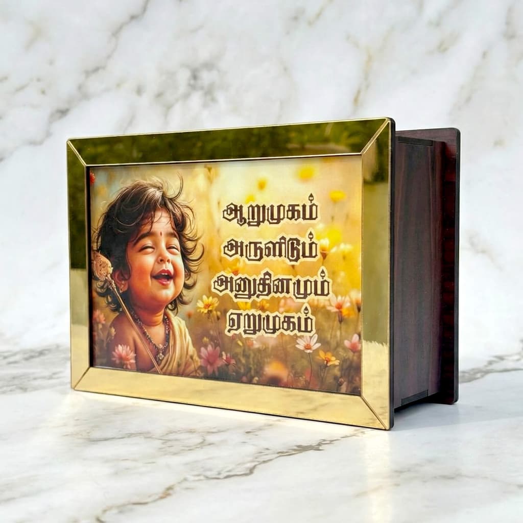 Murugan Photo Wooden (MDF) Money Bank