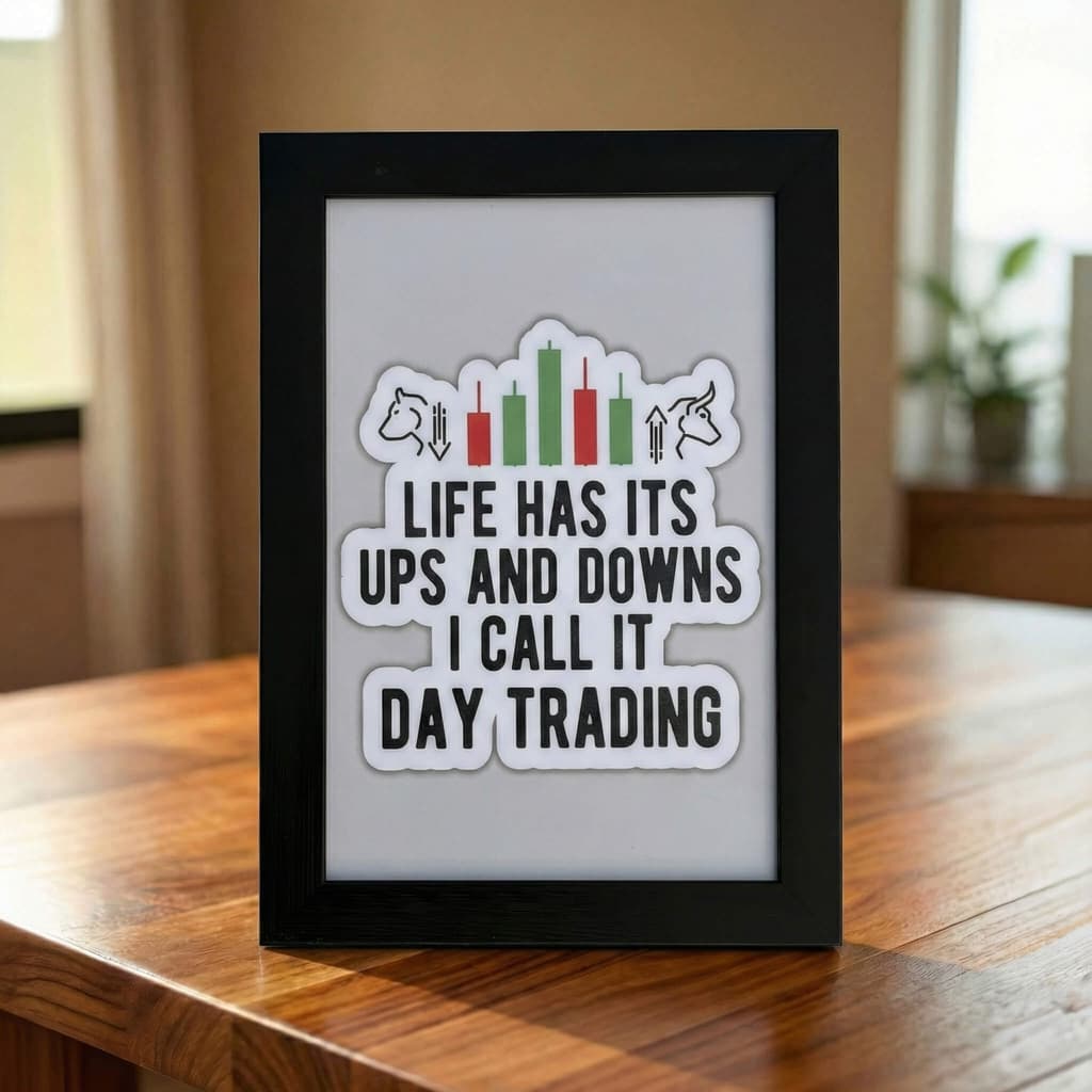 Motivational Day Trading Quote Frame