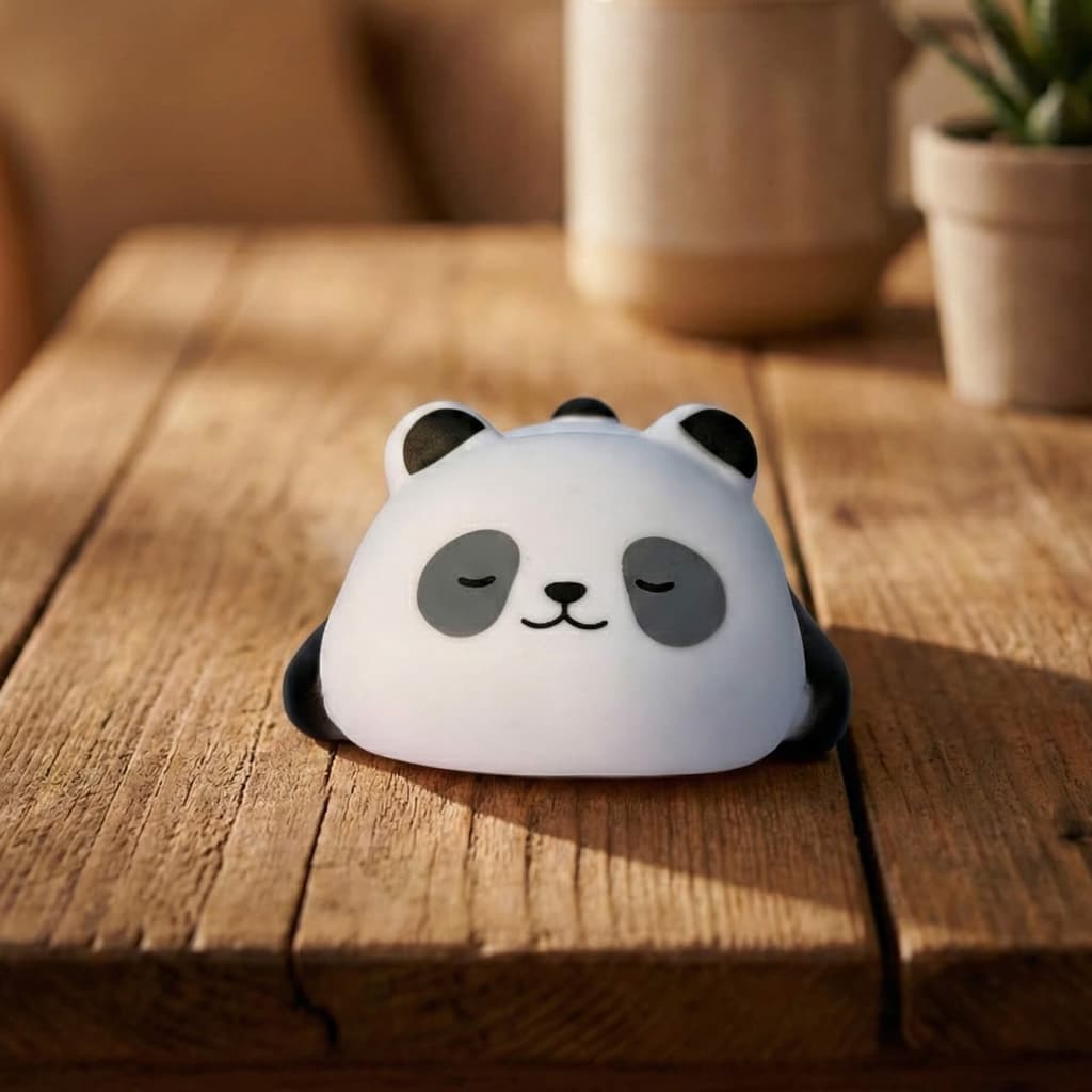 Sleeping Panda LED Night Lamp – Soft Silicone Warm Light for Kids & Bedroom Decor