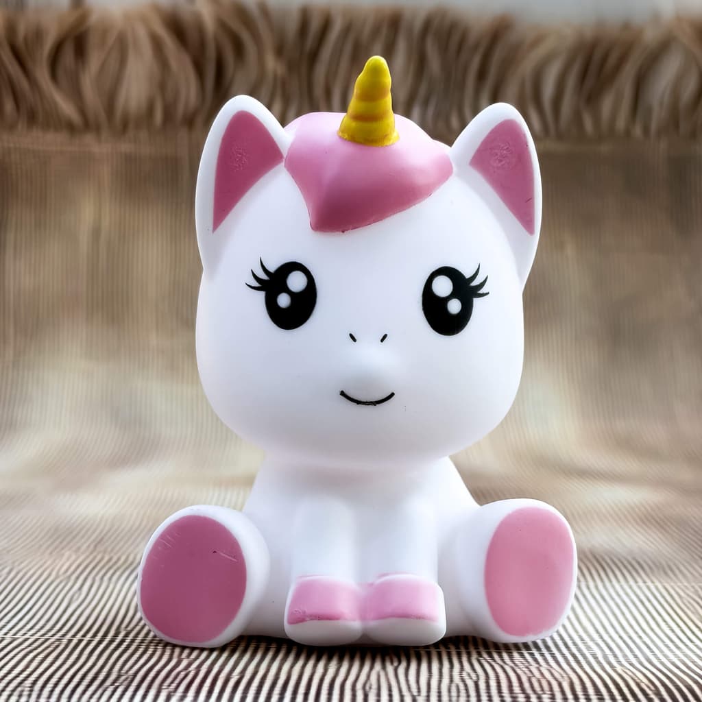 Cute Unicorn LED Night Lamp – Soft Silicone Warm Light for Kids Bedroom & Gifts