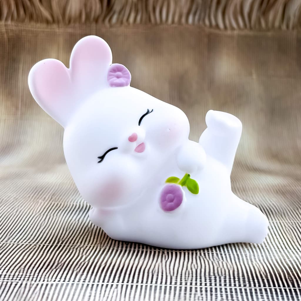 Cute Sleeping Bunny LED Night Lamp – Soft Silicone Warm Light for Kids Bedroom & Gifts