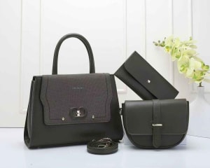 Ensemble Sac à Main Chic Noir 3 Pièces