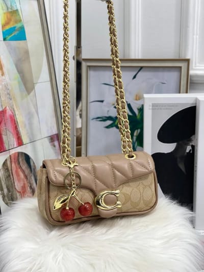 Sac bandoulière matelassé tendance – Beige