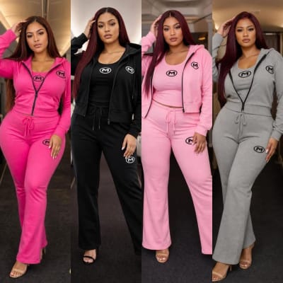 Women’s Three-Piece Zip Hoodie Lounge Set