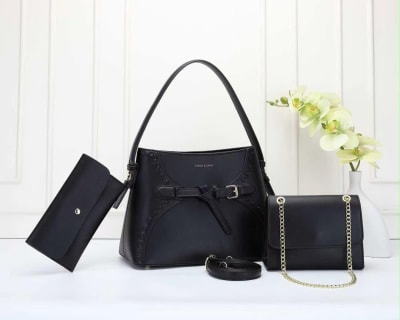 Ensemble Sac à Main Femme 3 Pièces – Noir Élégant