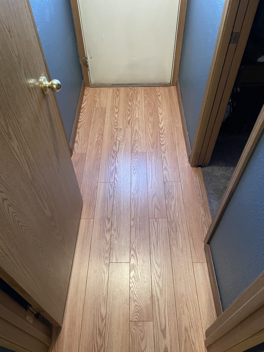 hardwood floor replacement in hallway