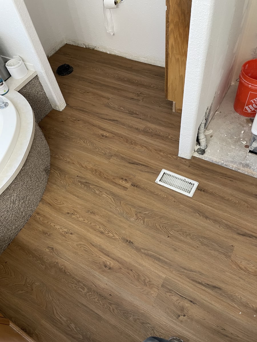 fresh hardwood floor installation