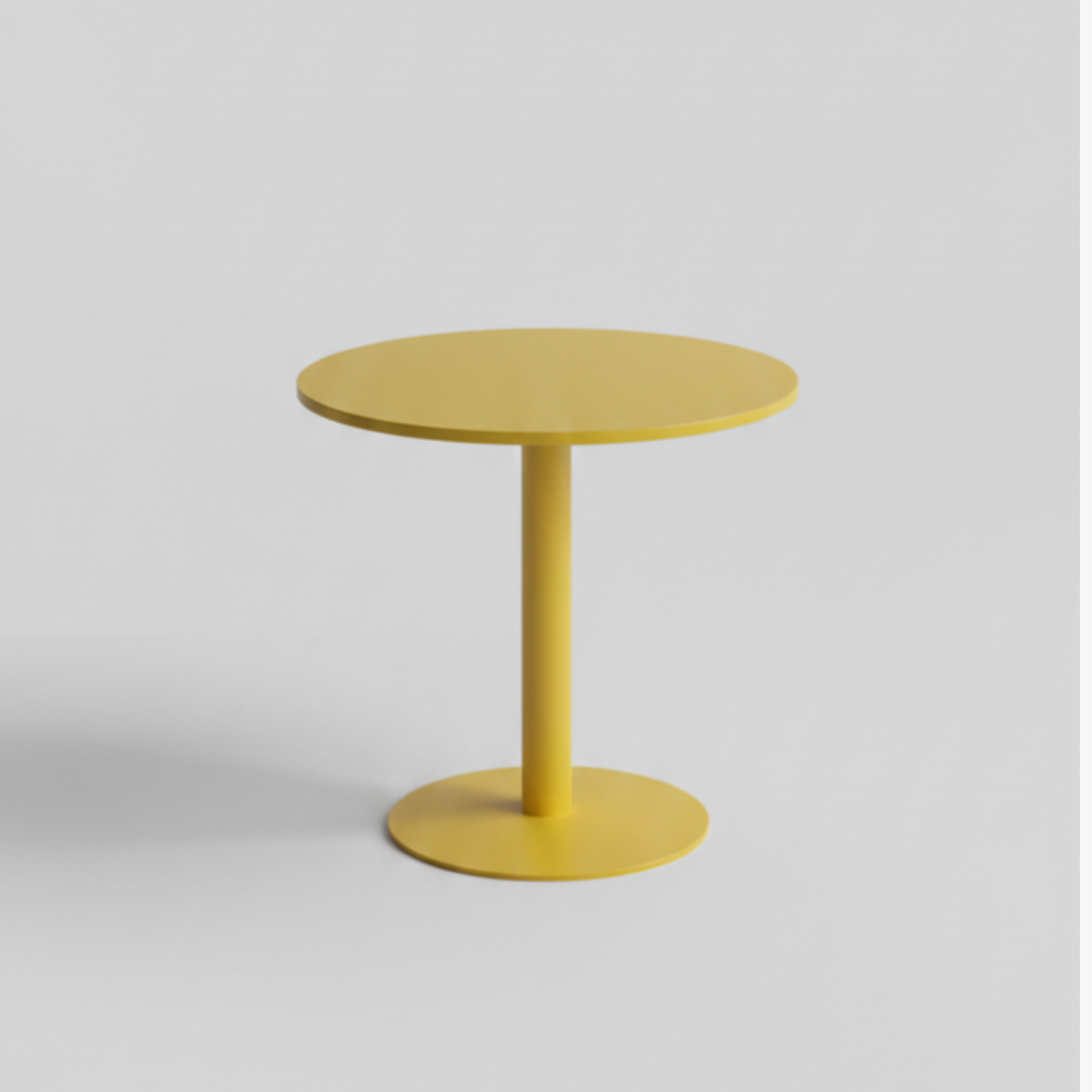 Meja Cafe Besi Kaki Bulat Custom Ajobe