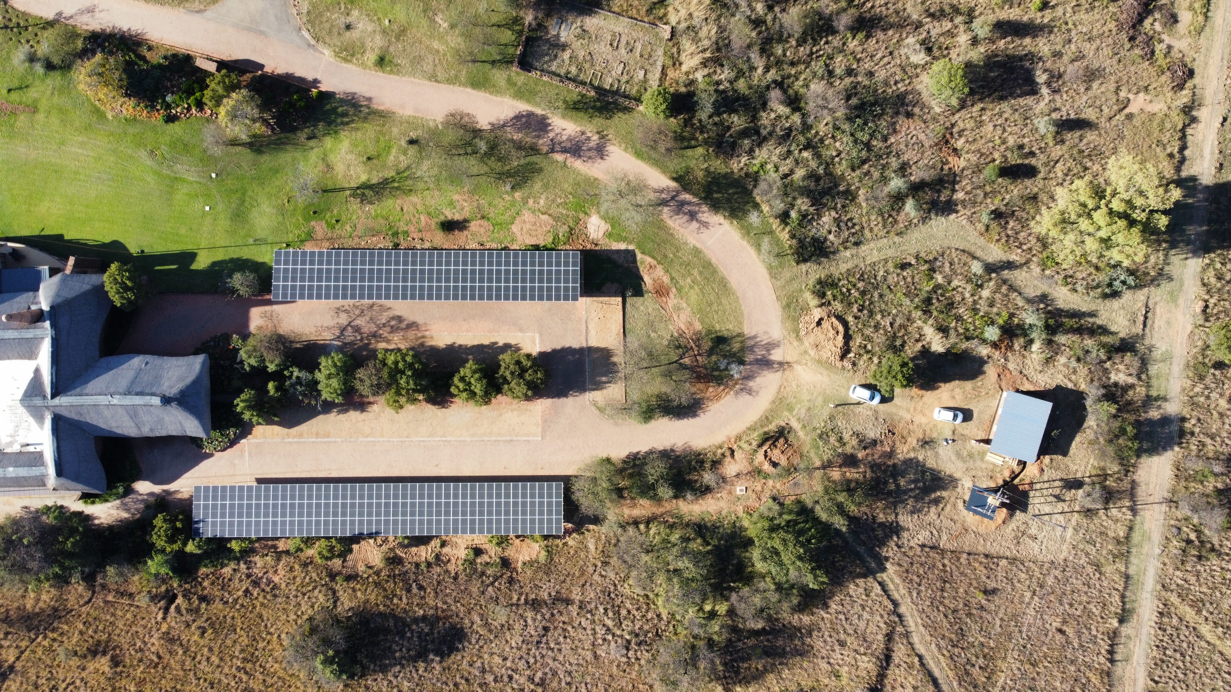 African Hills Eco Lodge solar installation in Magaliesburg, South Africa