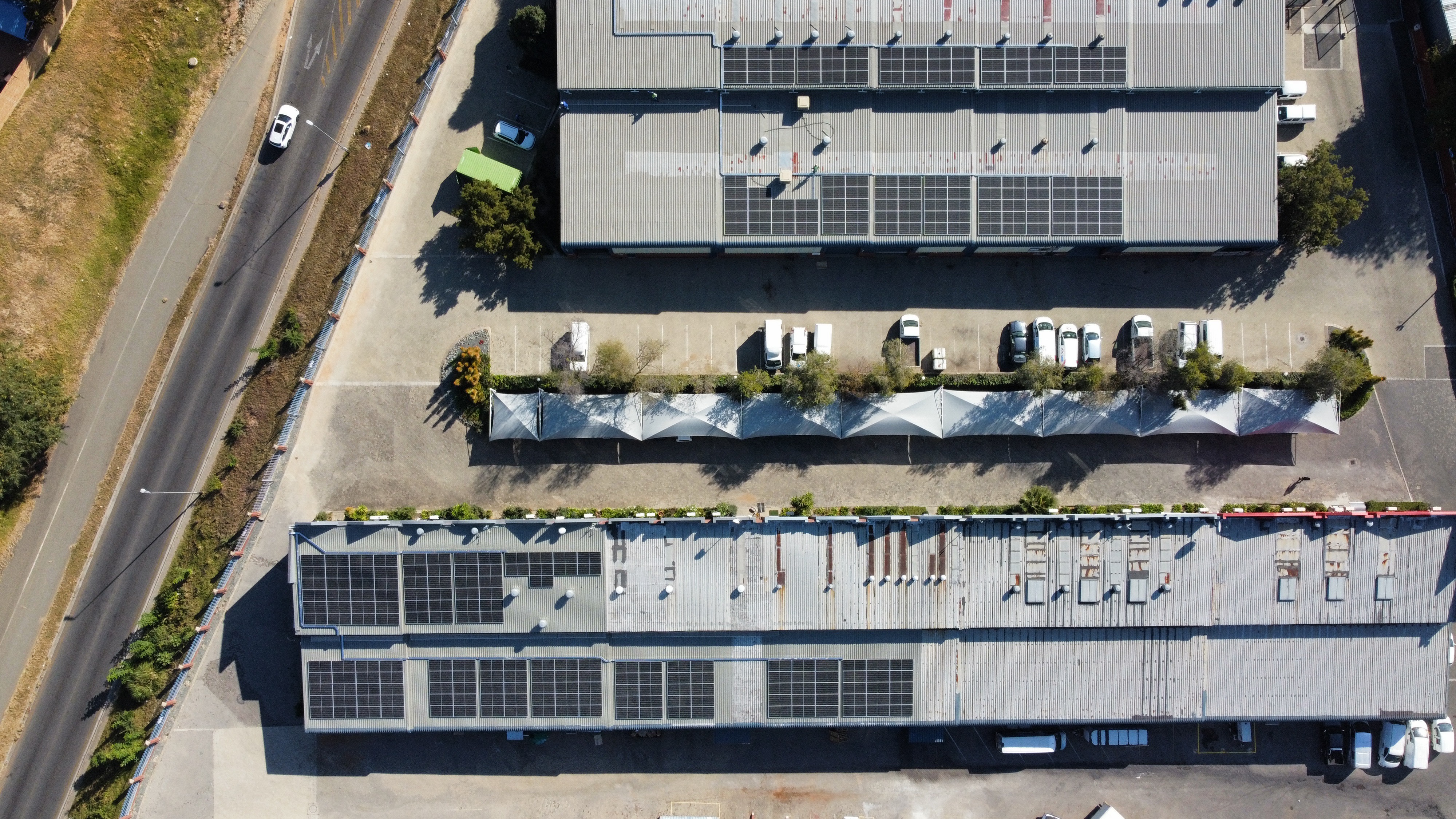 Skyway Business Park Section 1 solar installation in Strydompark, Johannesburg, Gauteng