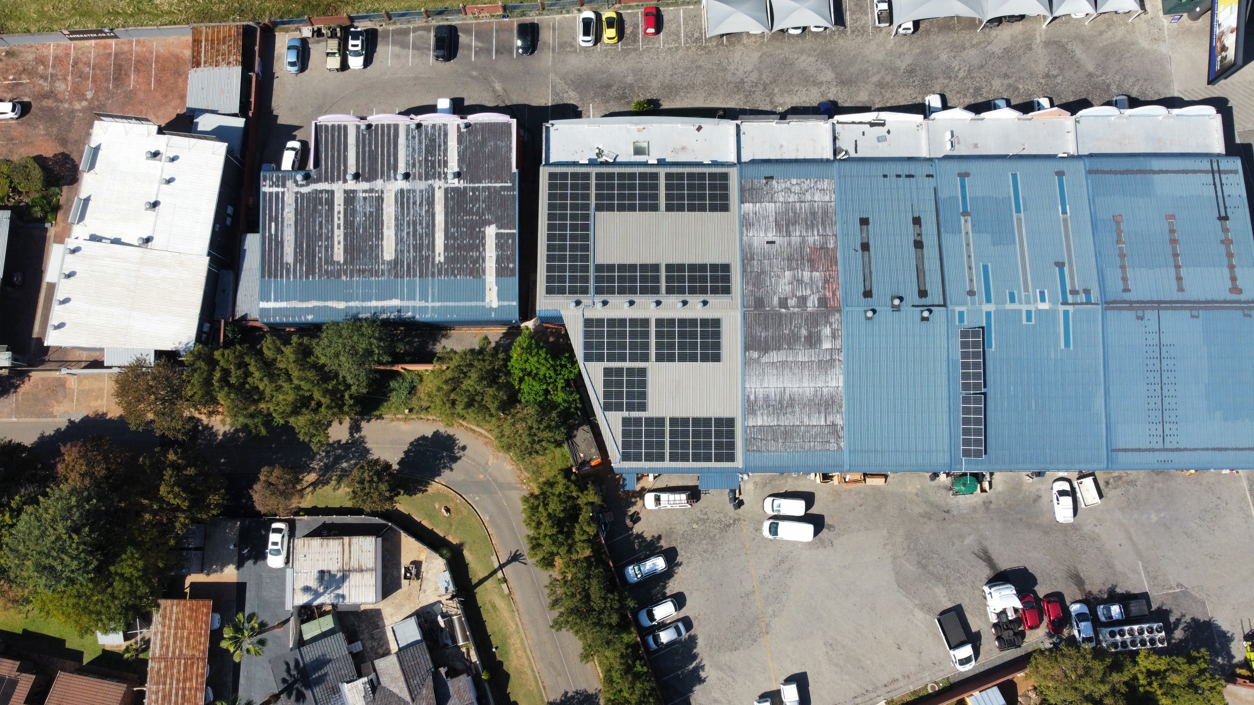 Skyway Business Park Section 2 solar installation in Strydompark, Johannesburg, Gauteng