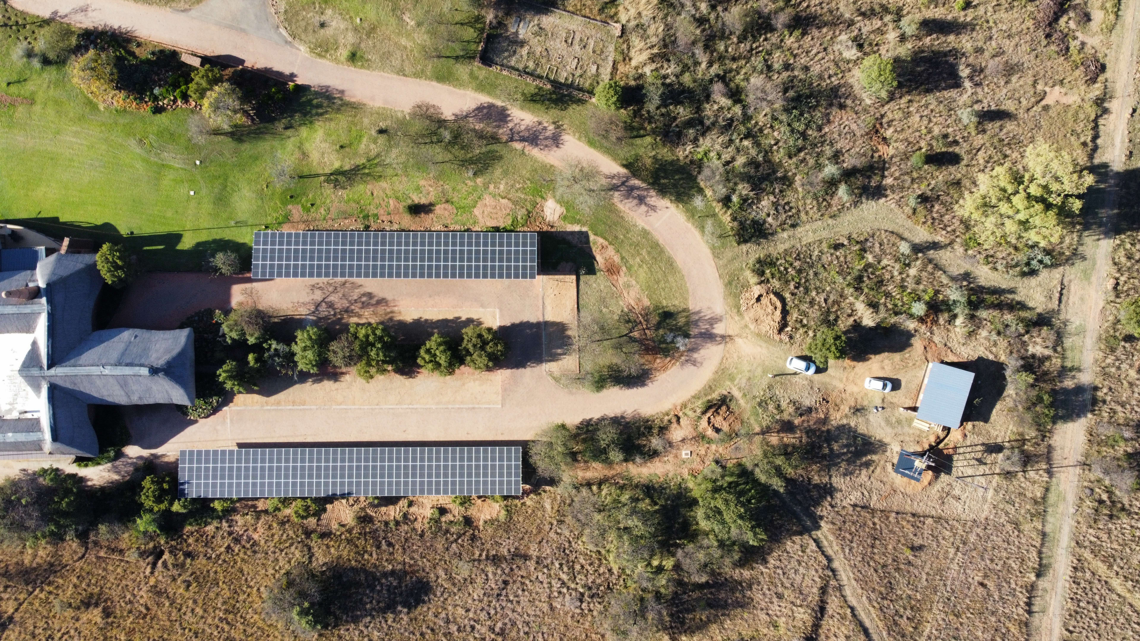 African Hills Safari Lodge solar installation in Magaliesburg, South Africa