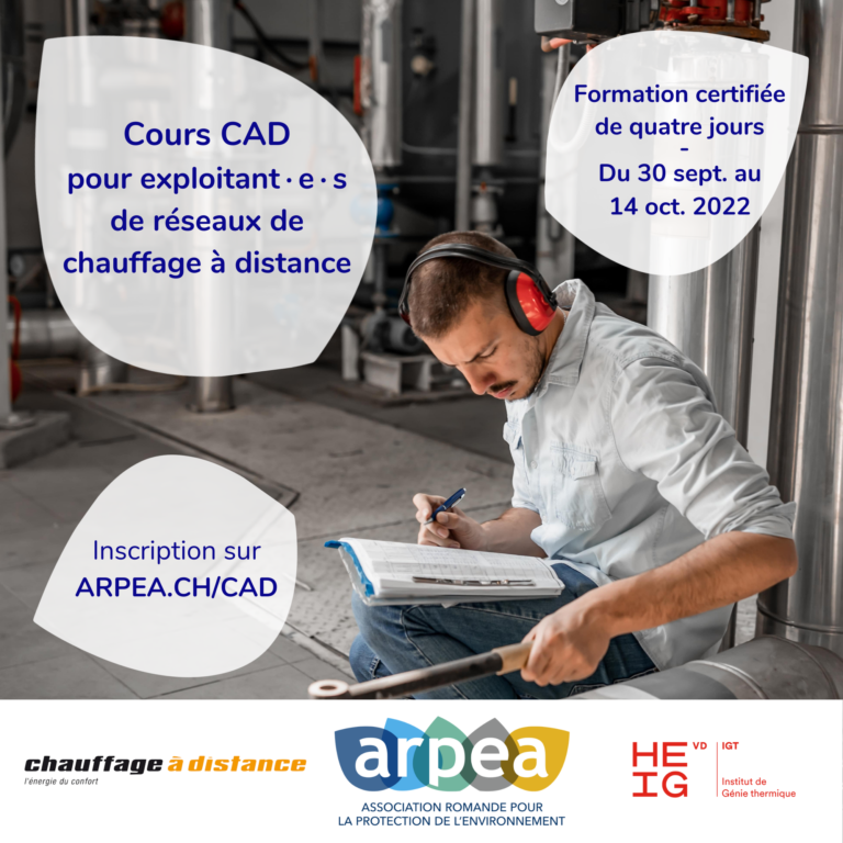 Formation CAD pour exploitant·e·s de réseaux de chauffage à distance 